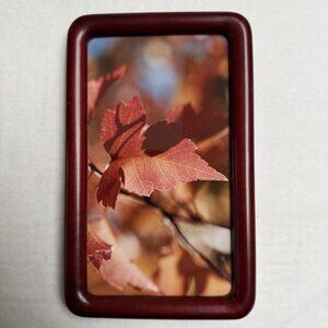 Fetco Vintage Wood Picture Retro Red Curve Corners Decor Red